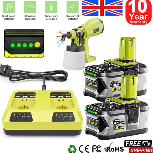 0ah for ryobi 18v - 8.0ah, plus
