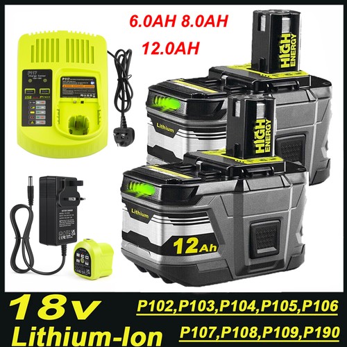 8ah 12ah 18v battery - 12ah, ryobi