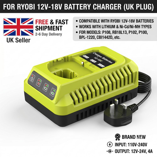 P117 battery charger for - for, ryobi